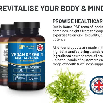 Prowise Omega-3 DHA Vegan din Ulei de Alge | 60 capsule moi (softgels)