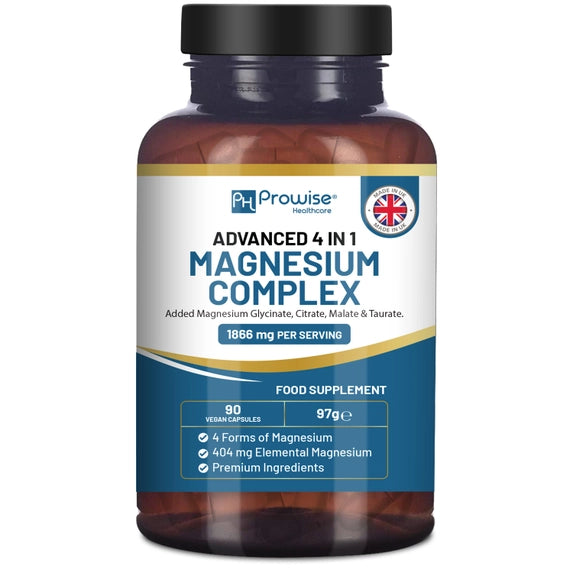 Magnesium Glycinate Complex 4 in 1 - 1866mg 90 Vegan Capsule