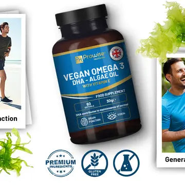 Prowise Omega-3 DHA Vegan din Ulei de Alge | 60 capsule moi (softgels)
