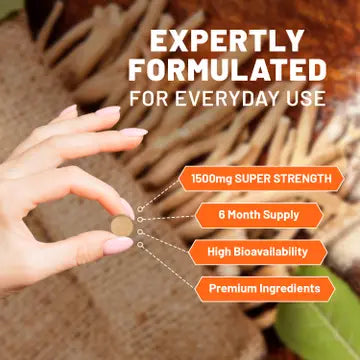 Ashwagandha 1500 mg | 180 tablete vegane