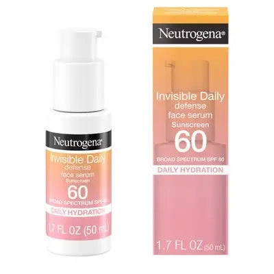Neutrogena Invisible Daily Defense – Ser facial cu protecție solară SPF 60, 50 ml (1.7 fl oz)