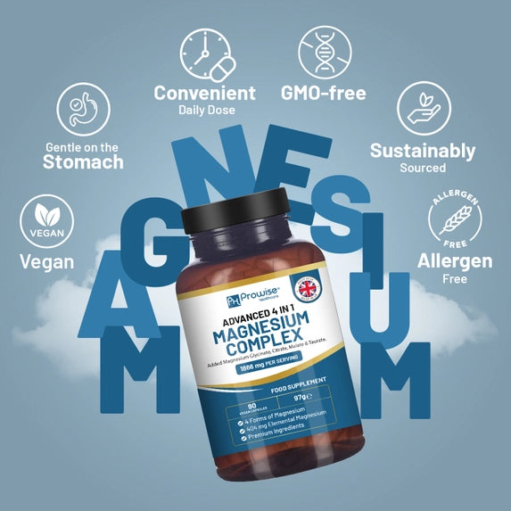 Magnesium Glycinate Complex 4 in 1 - 1866mg 90 Vegan Capsule