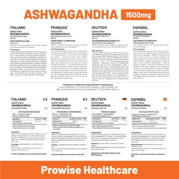 Ashwagandha 1500 mg | 180 tablete vegane